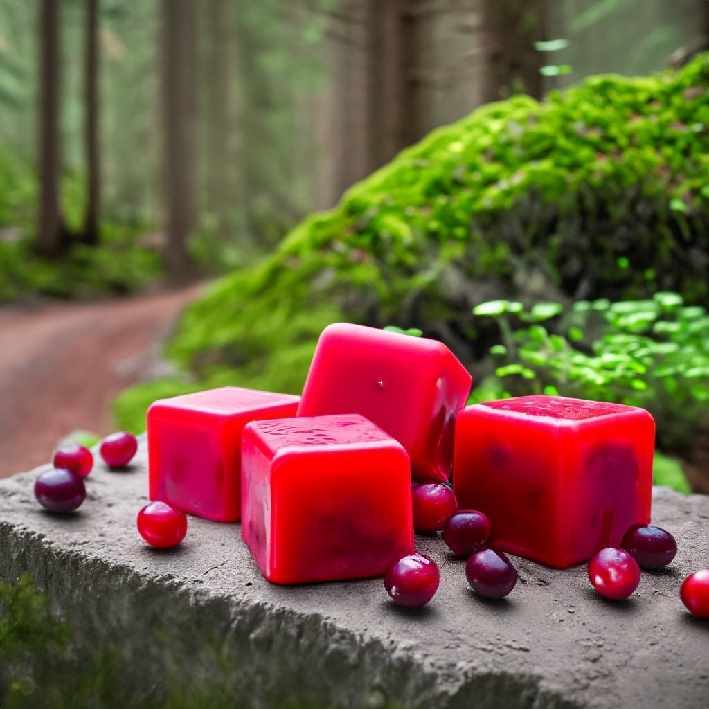 Candlecopia Cranberry Woods Strongly Scented Hand Poured Vegan Wax Melts, 12 Scented Wax Cubes, 6.4 Ounces in 2 x 6-Packs